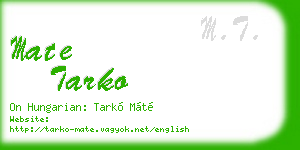 mate tarko business card